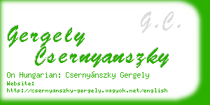 gergely csernyanszky business card